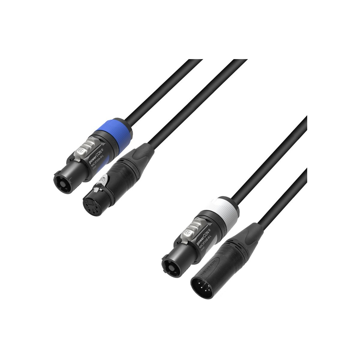 Câbles hybrides alimentation et DMX - Adam Hall - 5 STAR H PCON 5D 0300 (3m)