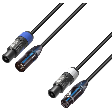 Câbles hybrides alimentation et DMX - Adam Hall - 5 STAR H PCON D 0500 (5m)