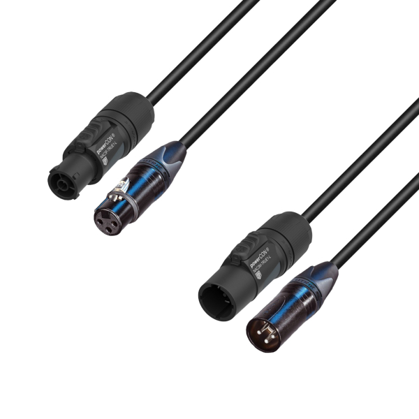 Câbles hybrides alimentation et DMX - Adam Hall - 5 STAR H TCON D 0300 (3m)