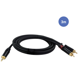 	Câbles JACK 3,5 / RCA - Power Studio - AUDIOCAB 4019 (3m)