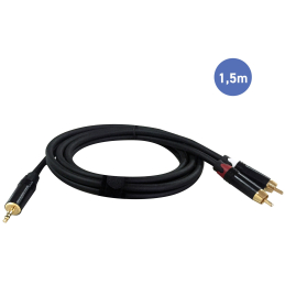 	Câbles JACK 3,5 / RCA - Power Studio - AUDIOCAB 4018 (1.5m)