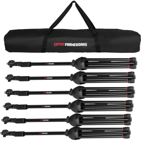 Pieds micros perches - Gator Cases - Pack of Mic Stands with...