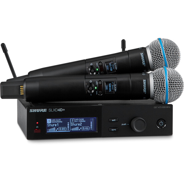 Micros chant sans fil - Shure - SLXD24D+/BETA58 G65