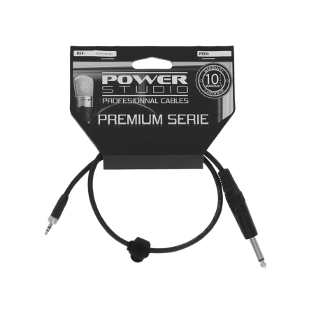 Câbles JACK 3,5 / JACK 6,35 - Power Studio - AUDIOCAB 4053 (0.6m)