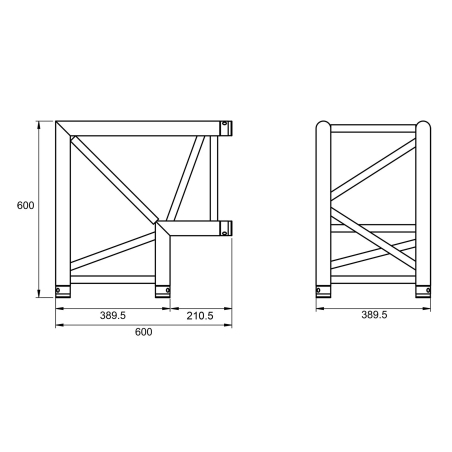 Structures Alu Quatro 390 Charge Lourde - ConteStage - QUATRO39-A01 (Noir)