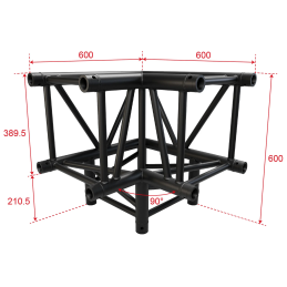 	Structures Alu Quatro 390 Charge Lourde - ConteStage - QUATRO39-A02 (Noir)