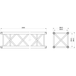 	Structures Alu Quatro 390 Charge Lourde Black - ConteStage - QUATRO39-200 blk