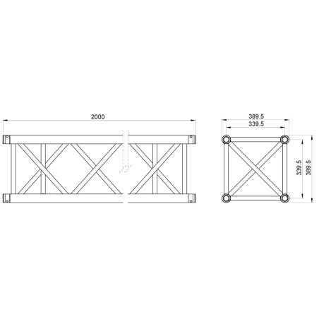 Structures Alu Quatro 390 Charge Lourde Black - ConteStage - QUATRO39-200 blk