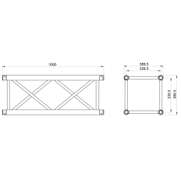 	Structures Alu Quatro 390 Charge Lourde Black - ConteStage - QUATRO39-100 blk