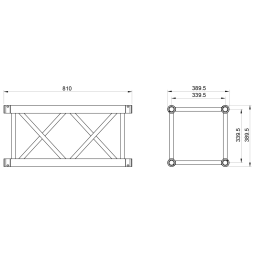 	Structures Alu Quatro 390 Charge Lourde Black - ConteStage - QUATRO39-081 blk