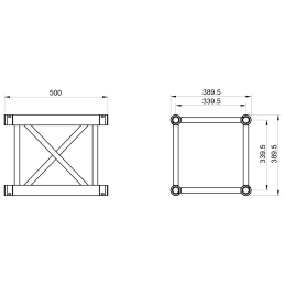 	Structures Alu Quatro 390 Charge Lourde - ConteStage - QUATRO39-050 (Noir)