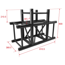 	Structures Alu Quatro 390 Charge Lourde - ConteStage - QUATRO39-A03 (Noir)