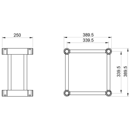 	Structures Alu Quatro 390 Charge Lourde - ConteStage - QUATRO39-025 (Noir)