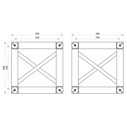 	Structures Alu Quatro 390 Charge Lourde - ConteStage - AGCUB390 (Noir)