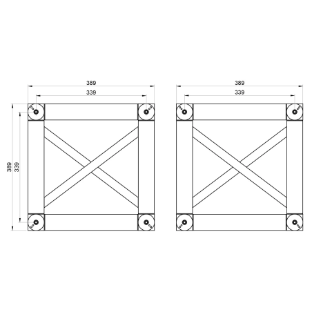 Structures Alu Quatro 390 Charge Lourde - ConteStage - AGCUB390 (Noir)