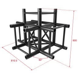 	Structures Alu Quatro 390 Charge Lourde Black - ConteStage - QUATRO39-A05 blk