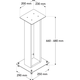 	Pieds enceintes monitoring - NorStone - Alva Plus Noir / Chêne...