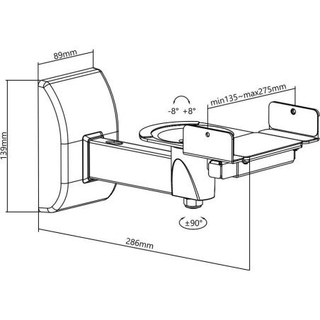 Supports muraux enceintes - NorStone - Bookshelves Wall Mount Noir...