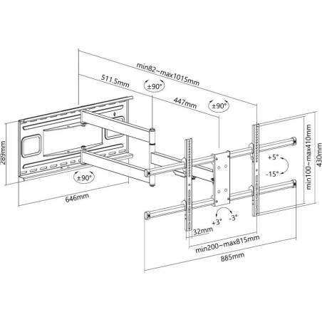 Accessoires vidéo - NorStone - Full Motion 180 Extra
