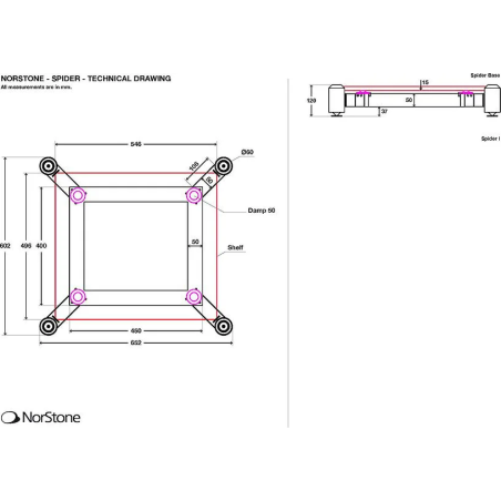 Meubles Disques et Platines Vinyles - NorStone - Spider Base Noir
