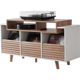 	Meubles Disques et Platines Vinyles - NorStone - Oslo 1200 Blanc et Chêne