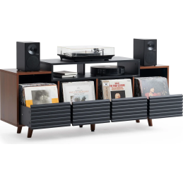 	Meubles Disques et Platines Vinyles - NorStone - Oslo 1600 Noir et Noyer