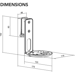 	Supports pour Enceintes connectées - NorStone - Support mural rotatif Noir...