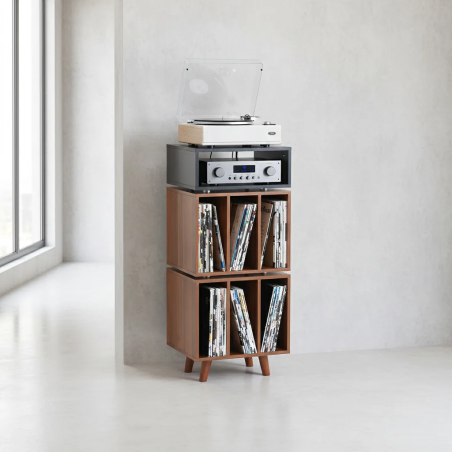 Meubles Disques et Platines Vinyles - NorStone - Stockholm 1100 Noyer