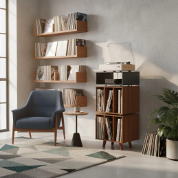	Meubles Disques et Platines Vinyles - NorStone - Stockholm 1100 Noyer