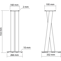 	Pieds enceintes monitoring - NorStone - Walk Stand noir satin (la...