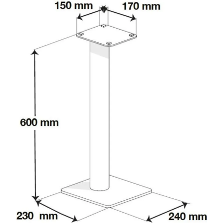 Pieds enceintes monitoring - NorStone - Epur Stand noir satin (la...