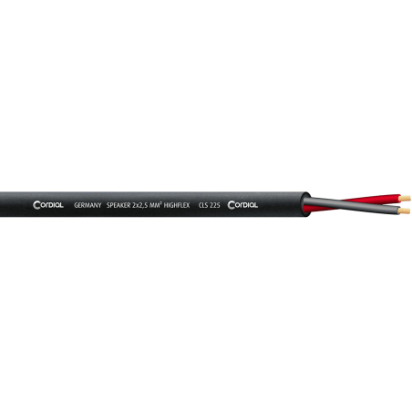 Câble hauts parleurs au mètre - Cordial - CLS225-BLACK500 (500m)