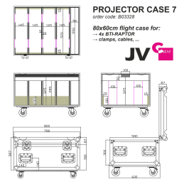 	Flight cases éclairage - BriteQ - PROJECTOR CASE 7