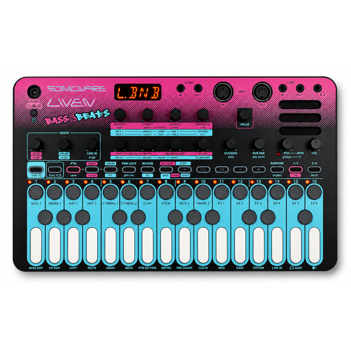 Boites à rythmes et Grooveboxes - Sonicware - LIVEN Bass&Beats