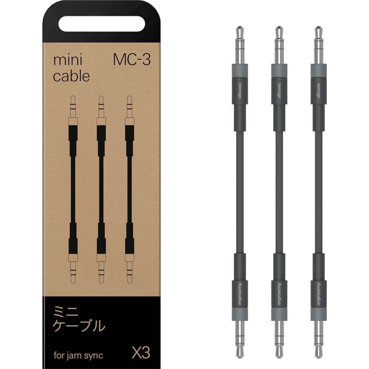 Câbles JACK 3,5 / JACK 3,5 - teenage engineering - MC-3 PO (9,5 cm)
