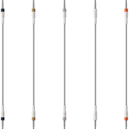Câbles JACK 3,5 / JACK 3,5 - teenage engineering - slim sync cable kit (5x 15cm)
