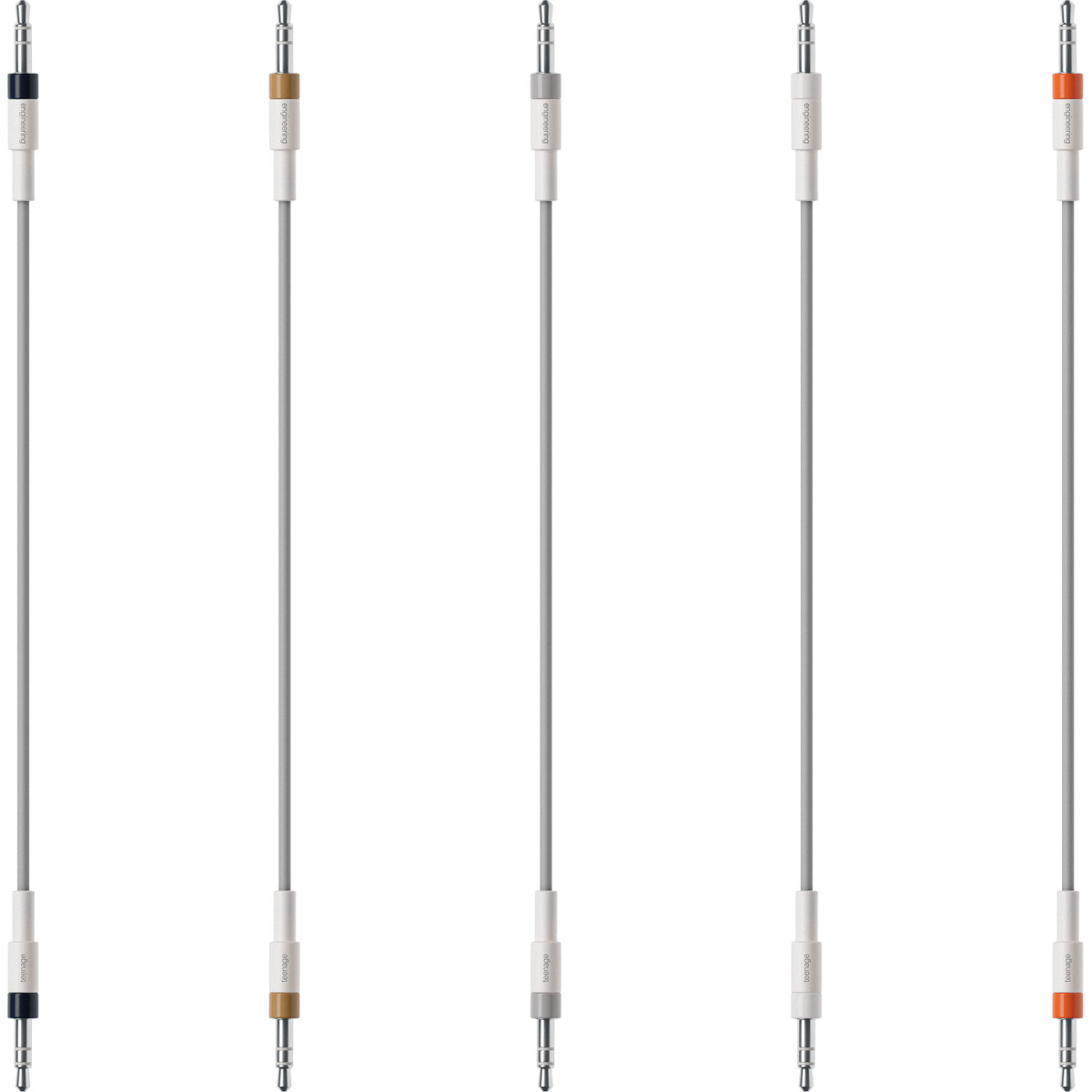 Câbles JACK 3,5 / JACK 3,5 - teenage engineering - slim sync cable kit (5x 15cm)