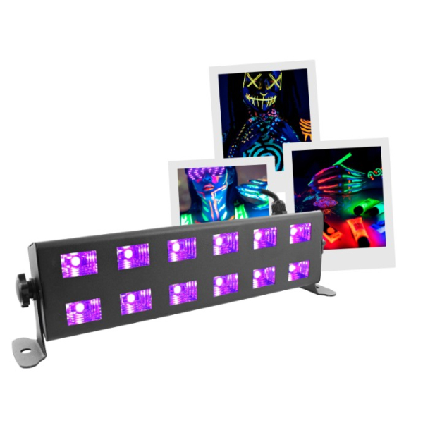 Lumières noires - BoomTone DJ - UV LED BAR 12X1W