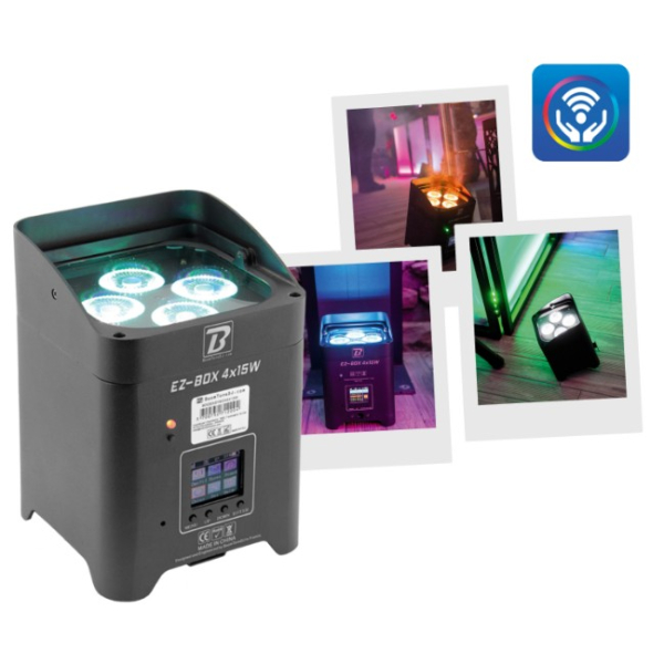 Projecteurs sur batteries - BoomTone DJ - EZ-BOX 4x15W