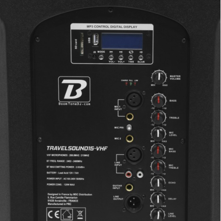 Sonos portables sur batteries - BoomTone DJ - TravelSound15-VHF