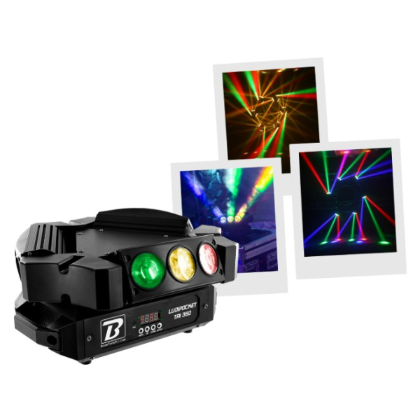 Jeux de lumière LED - BoomTone DJ - Ludipocket TRI 360
