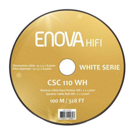 Câble hauts parleurs au mètre - Enova Hifi - CSC 110 WH (100m)