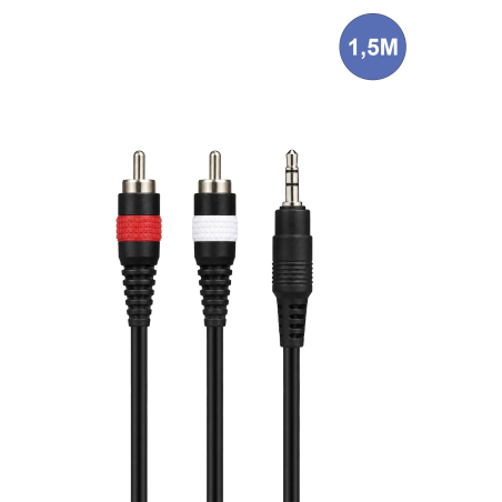 Câbles JACK 3,5 / RCA - Power Acoustics - Accessoires - CAB 2062 (1,5m)