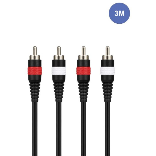 Câbles RCA / RCA - Power Acoustics - Accessoires - CAB 2077 (3m)