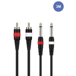 Câbles JACK 6,35 / RCA - Power Acoustics - Accessoires - CAB 2073 (3m)