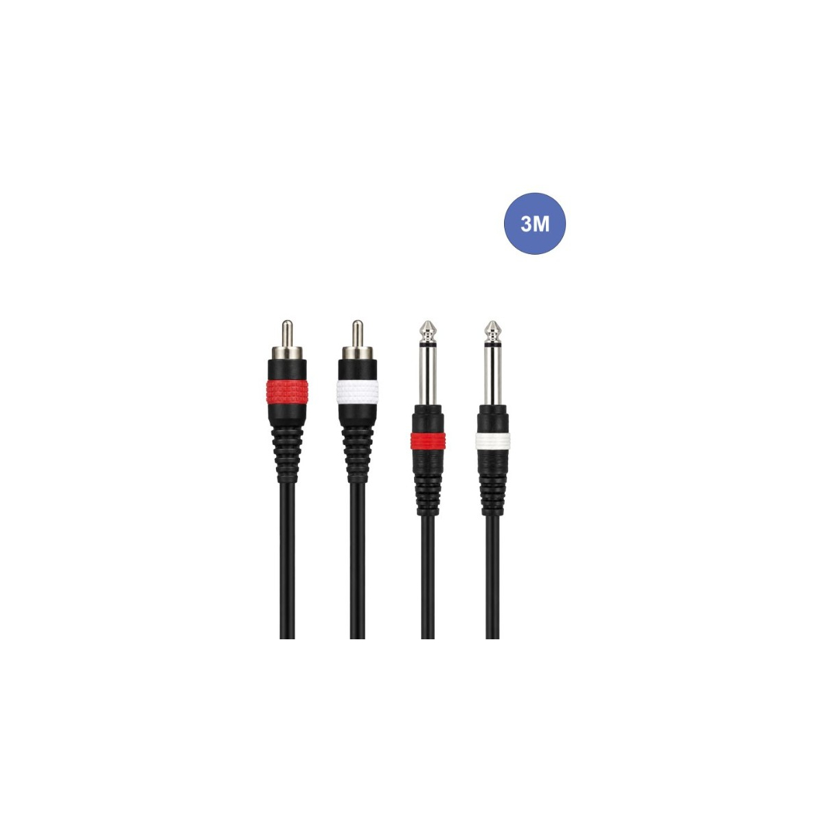 Câbles JACK 6,35 / RCA - Power Acoustics - Accessoires - CAB 2073 (3m)