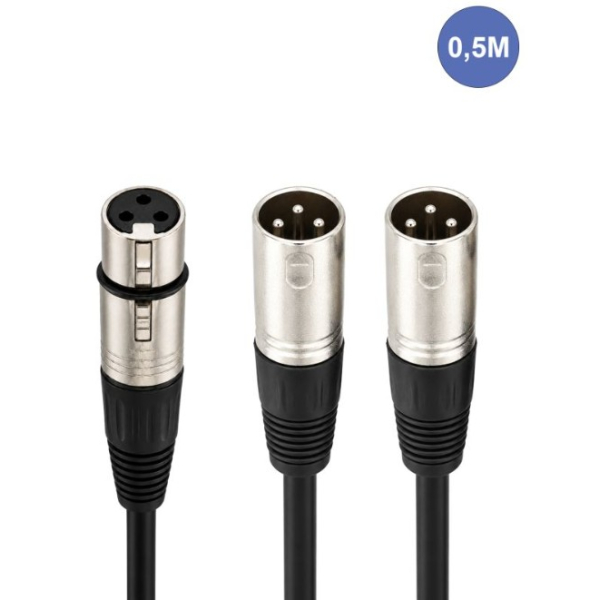 Câbles XLR / XLR - Power Acoustics - Accessoires - CAB 2138 (0,5m)