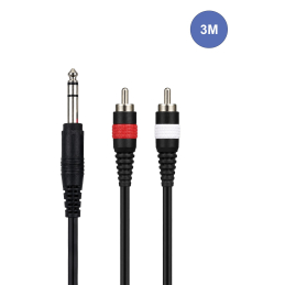 	Câbles JACK 6,35 / RCA - Power Acoustics - Accessoires - CAB 2080 (3m)