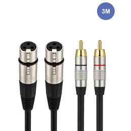 Câbles RCA / XLR - Power Acoustics - Accessoires - CAB 2068 (3m)