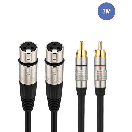 Câbles RCA / XLR - Power Acoustics - Accessoires - CAB 2068 (3m)